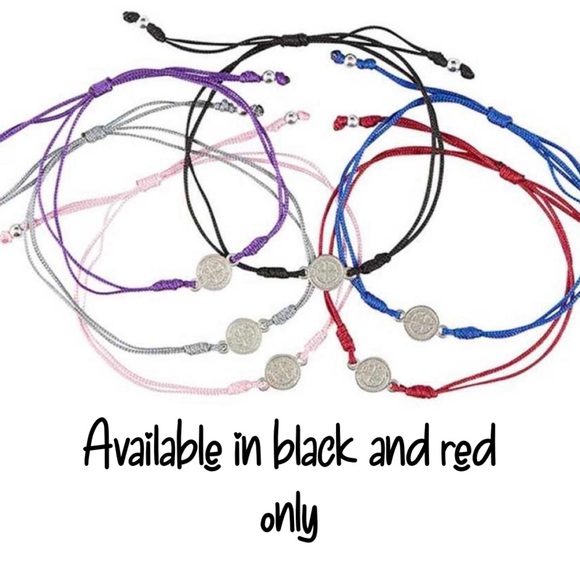 Saint Benedict String Bracelet RED - Picture 1 of 1